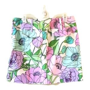 LOFT floral print skirt size 8